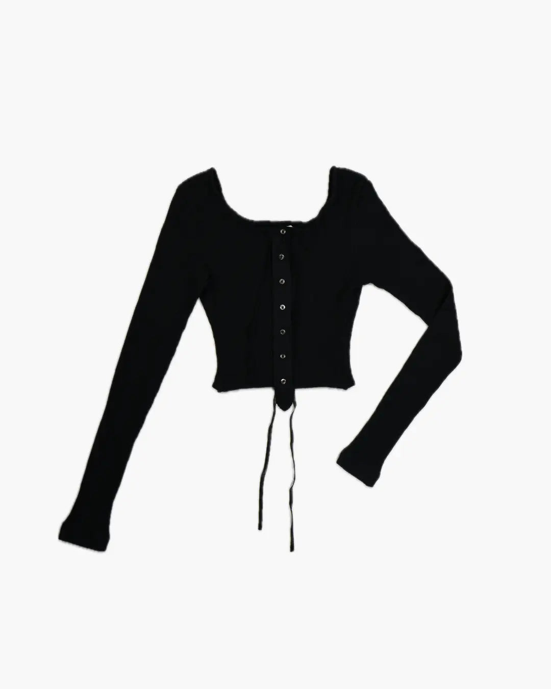 FUMIKA UCHIDA / VINTAGE RIBBED CORSET TOP LONG SLEEEVE – 601 FUMIKA UCHIDA / VINTAGE RIBBED CORSET TOP LONG SLEEEVE – 601