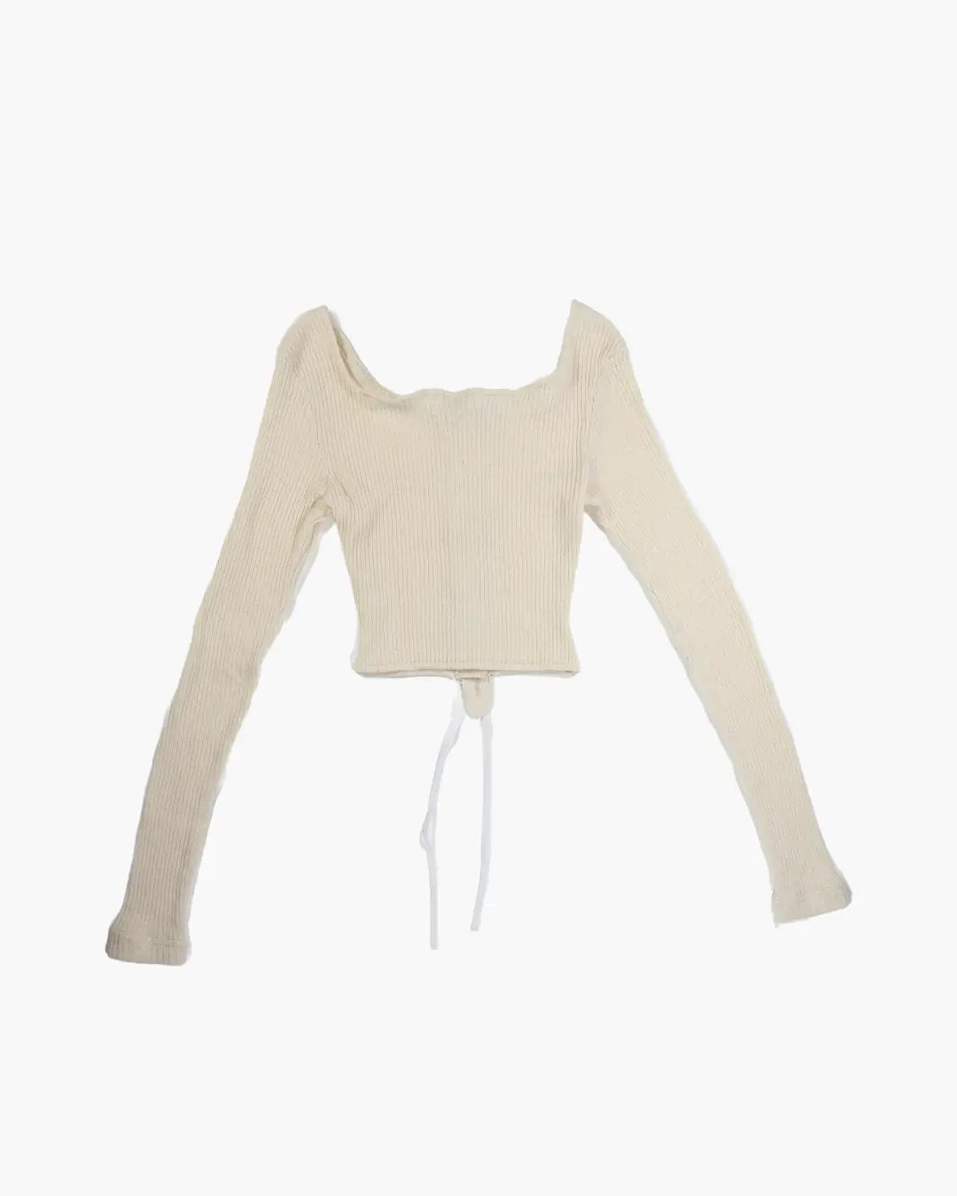 FUMIKA_UCHIDA / VINTAGE RIBBED CORSET TOP LONG SLEEEVE / OFFWHITE FUMIKA_UCHIDA 601 | オンラインストア