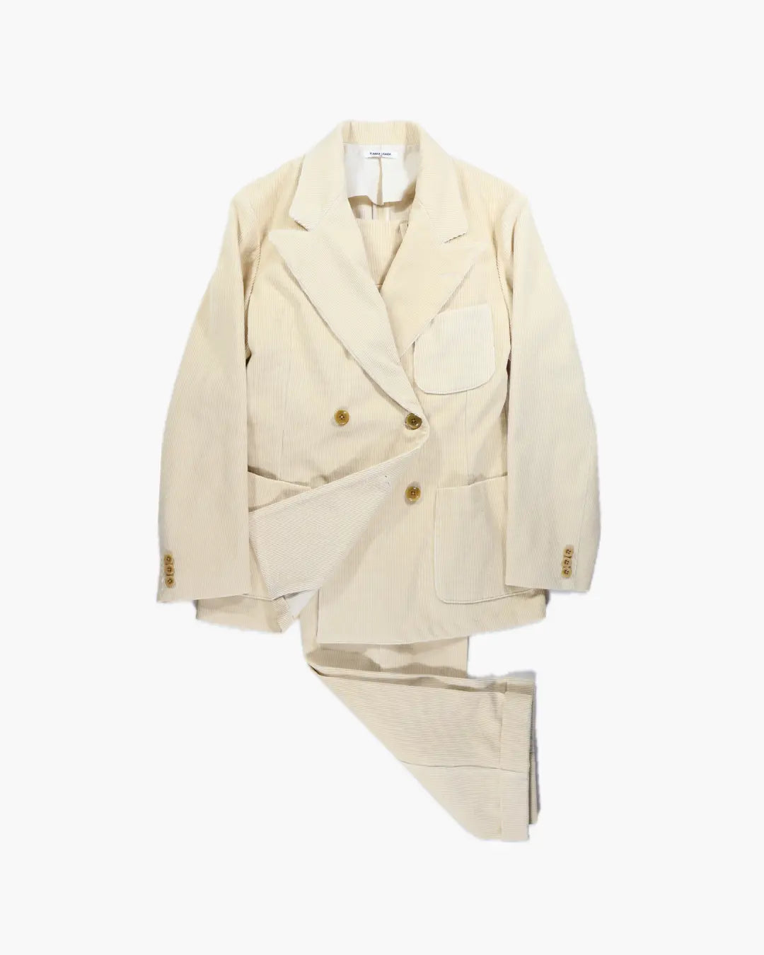 FUMIKA UCHIDA / CORDUROY 2-PIECE SUIT DOUBLE BREASTED JACKET / 2 FUMIKA UCHIDA / CORDUROY 2-PIECE SUIT DOUBLE BREASTED JACKET / 2