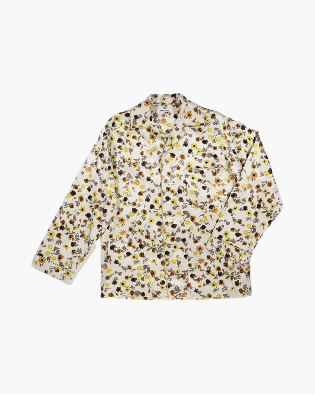 FUMIKA UCHIDA / FLOWER PRINTED OPEN-COLLARED SHIRT / ECRU – 601 FUMIKA UCHIDA / FLOWER PRINTED OPEN-COLLARED SHIRT / ECRU – 601