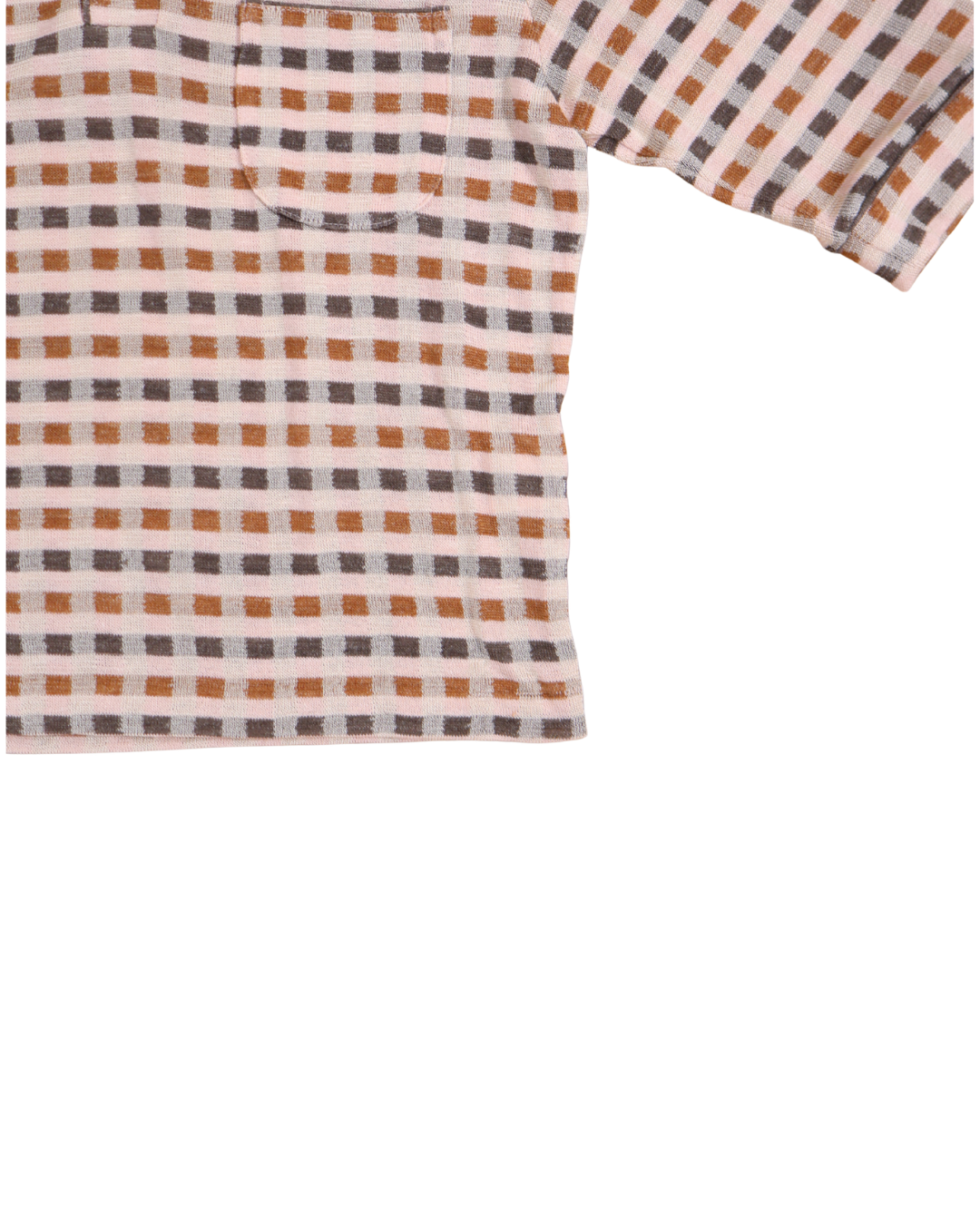 FUMIKA UCHIDA / PLAID JERSEY POLO / POWDER PINK