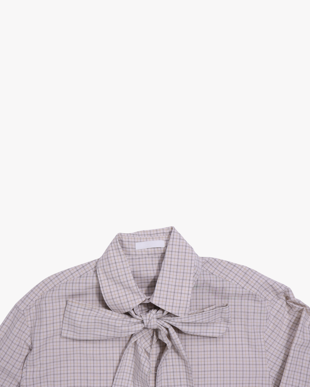 Commission / BANKER SHIRT / BEIGE PLAID Commission - 601 | 京都ウィメンズセレクトショップ