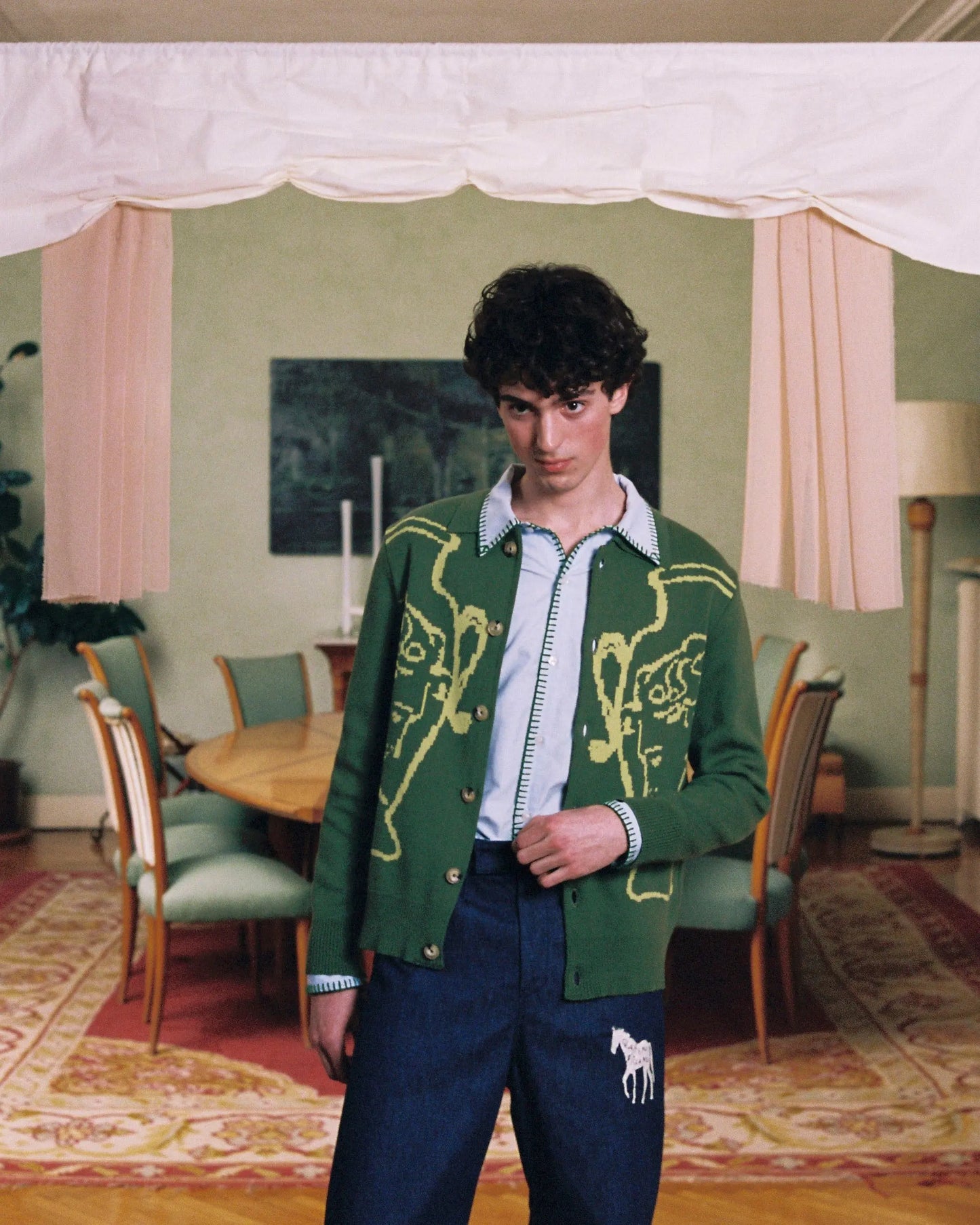 Chateau Orlando / Grecian Urn Polo Cardigan Chateau Orlando 601 | オンラインストア