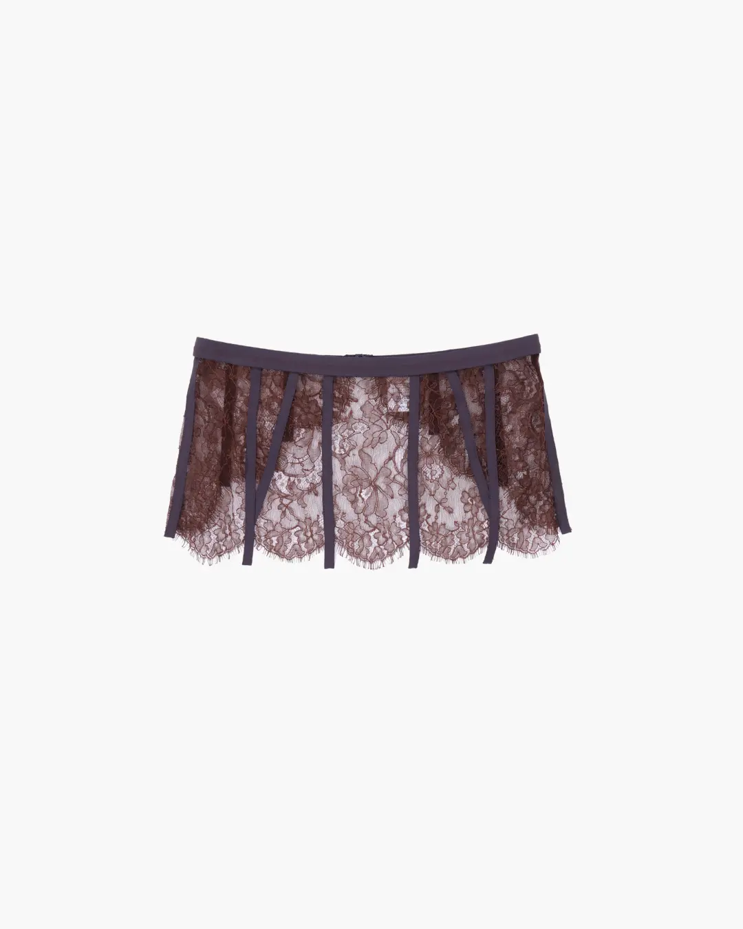 FUMIKA _UCHIDA ジレ FUMIKA UCHIDA / LEAVER LACE GARTER / BROWN - 601 | 京都ウィメンズ