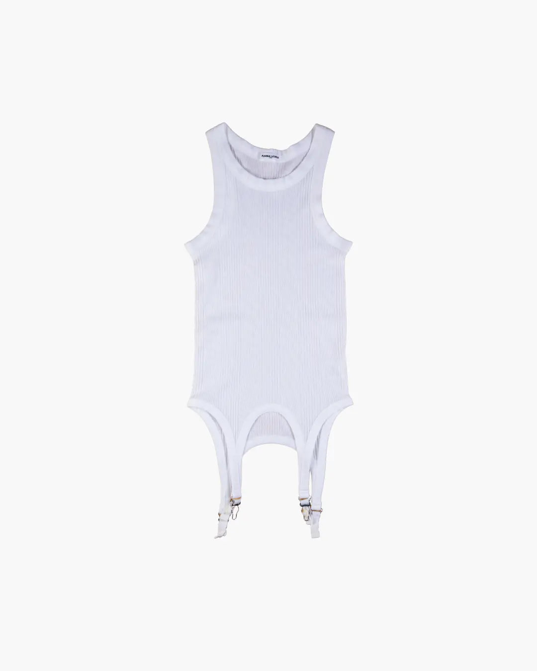 FUMIKA UCHIDA / NEEDLE DRAWING GARTER TANKTOP / WHITE – 601 | 京都 FUMIKA UCHIDA / NEEDLE DRAWING GARTER TANKTOP / WHITE – 601 | 京都