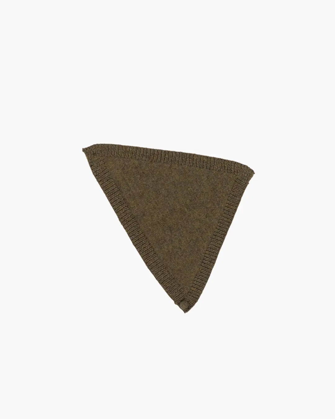 FUMIKA UCHIDA / SHETLAND HAND KNITTED KERCHIEF / TOP KHAKI - 601