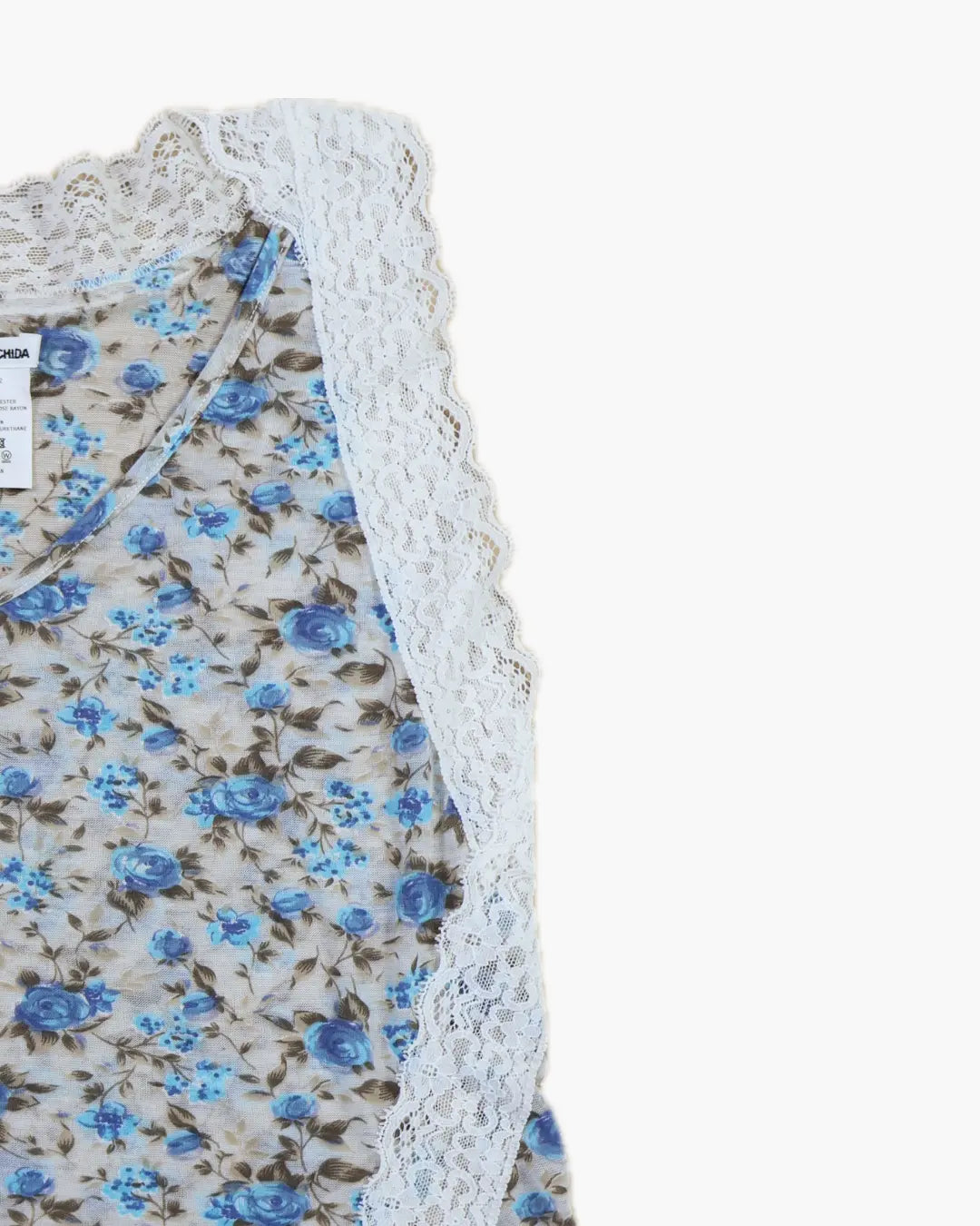 FUMIKA_UCHIDA / FLOWER PRINTED SLEEVELESS TOP / CYAN FUMIKA_UCHIDA 601 | オンラインストア