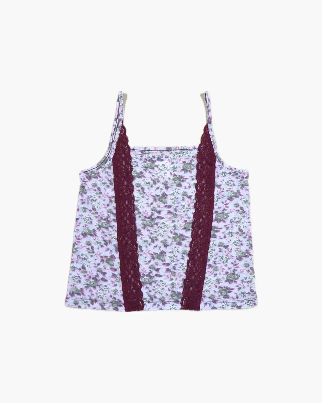 FUMIKA UCHIDA / FLOWER PRINTED CAMISOLE / BORDEAUX – 601 | 京都 FUMIKA UCHIDA / FLOWER PRINTED CAMISOLE / BORDEAUX – 601 | 京都