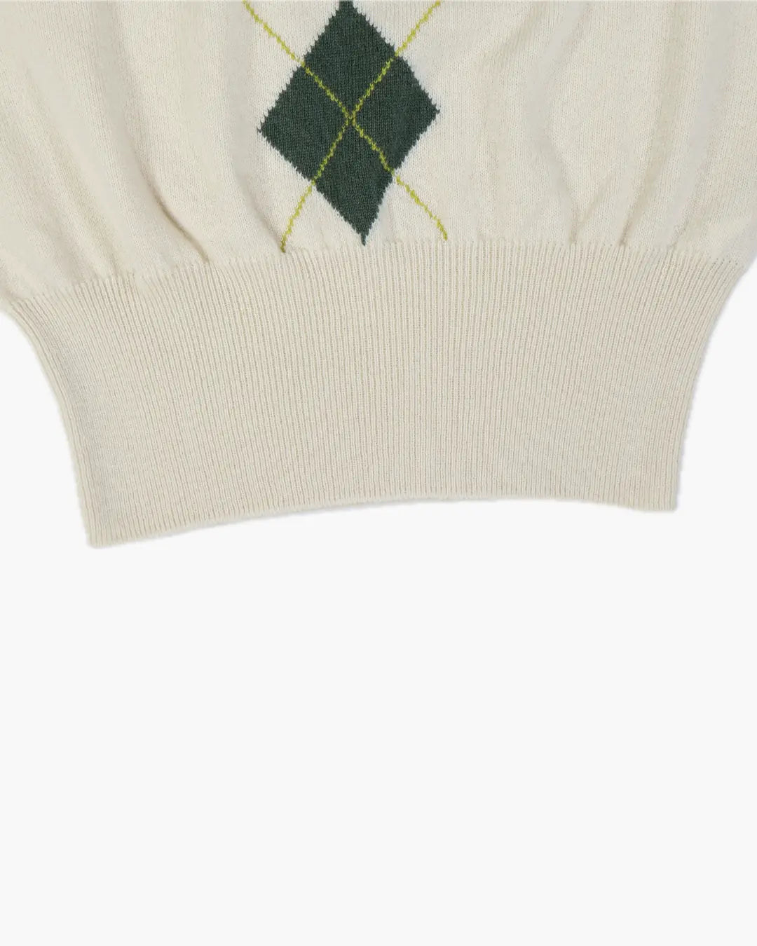 FUMIKA_UCHIDA / CASHMERE ARGYLE SWEATER_LONG SLEEVE / IVORY FUMIKA_UCHIDA 601 | オンラインストア
