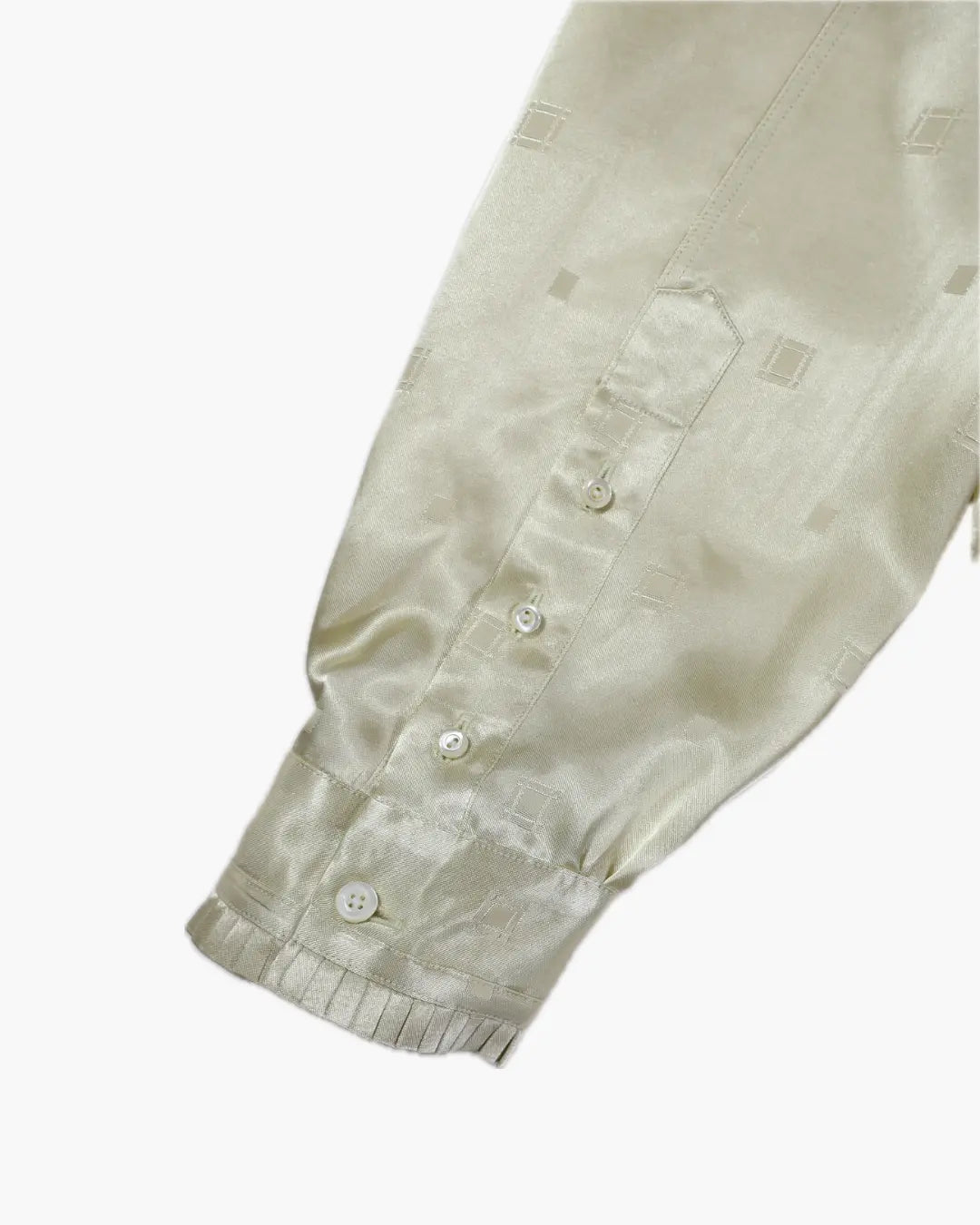 FUMIKA_UCHIDA / GEOMETRIC PATTERN PLEATED SHIRT / PALE YELLOW FUMIKA_UCHIDA 601 | オンラインストア