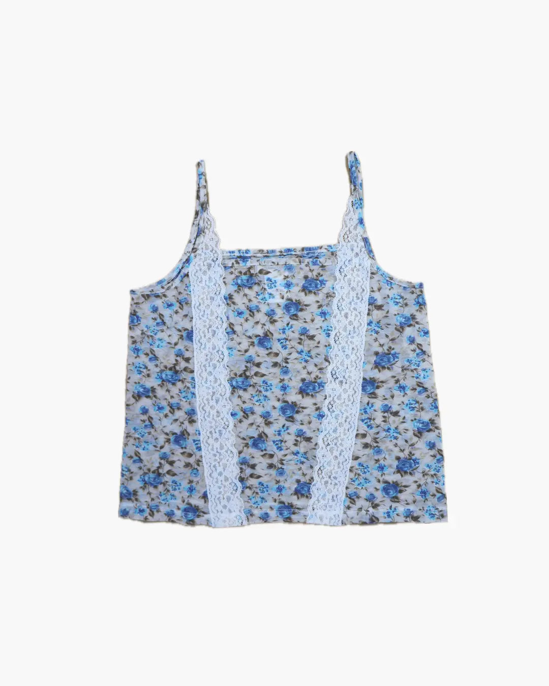 FUMIKA UCHIDA / FLOWER PRINTED CAMISOLE / CYAN – 601 | 京都 FUMIKA UCHIDA / FLOWER PRINTED CAMISOLE / CYAN – 601 | 京都