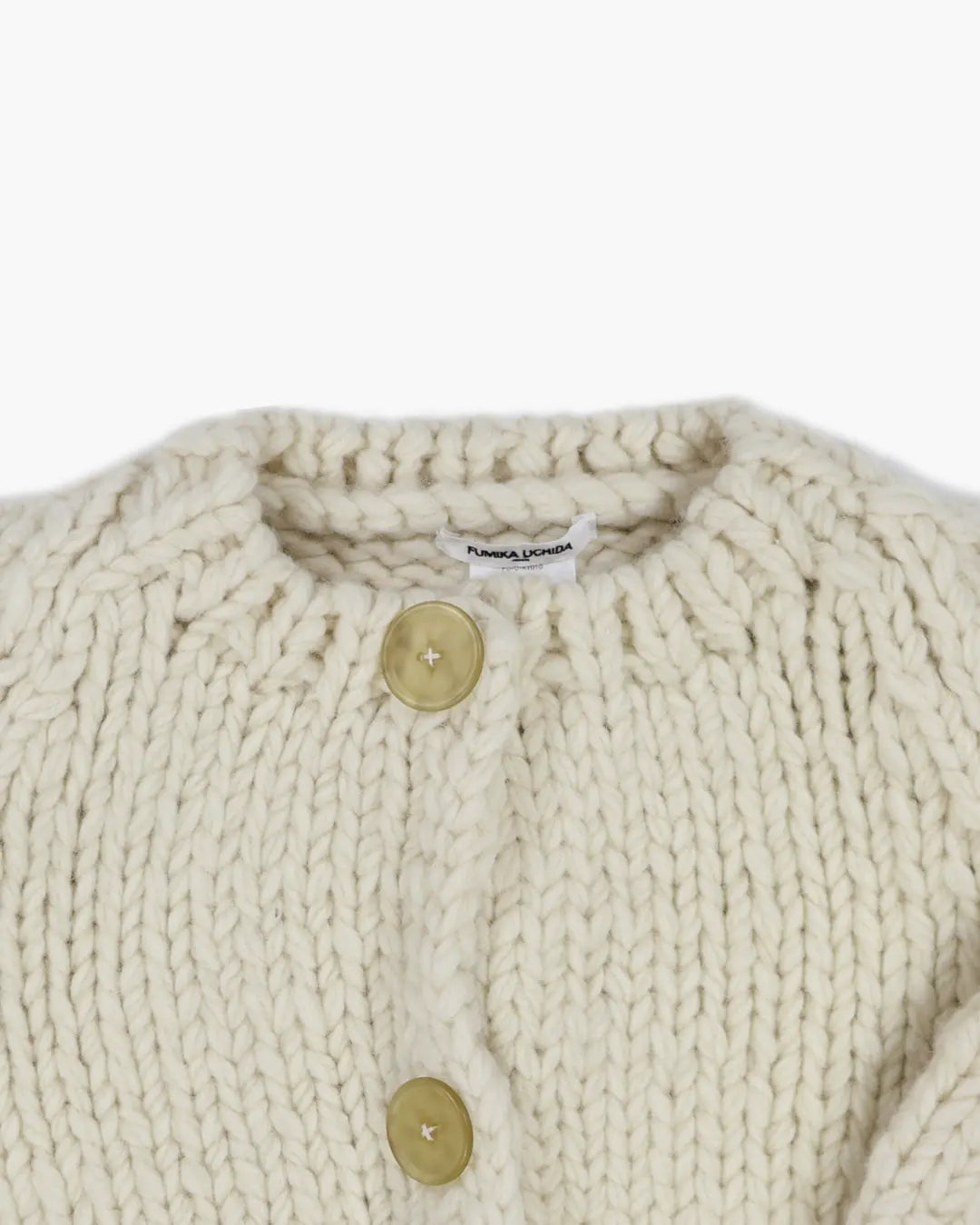 FUMIKA_UCHIDA / HAND KNITTED CARDIGAN / IVORY FUMIKA_UCHIDA 601 | オンラインストア