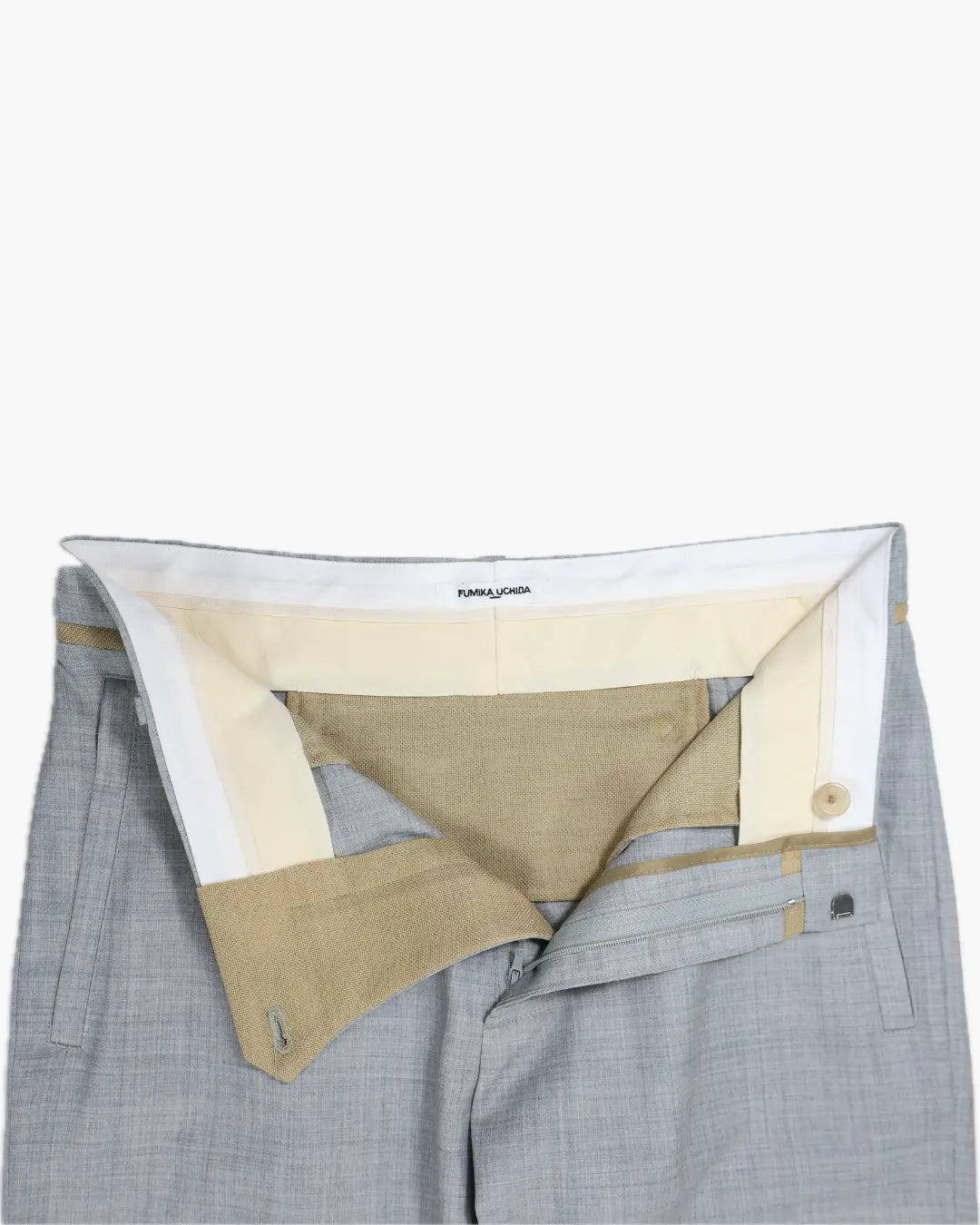 FUMIKA_UCHIDA / ZIPPED HEM SLACKS / LIGHT GREY FUMIKA_UCHIDA 601 | オンラインストア