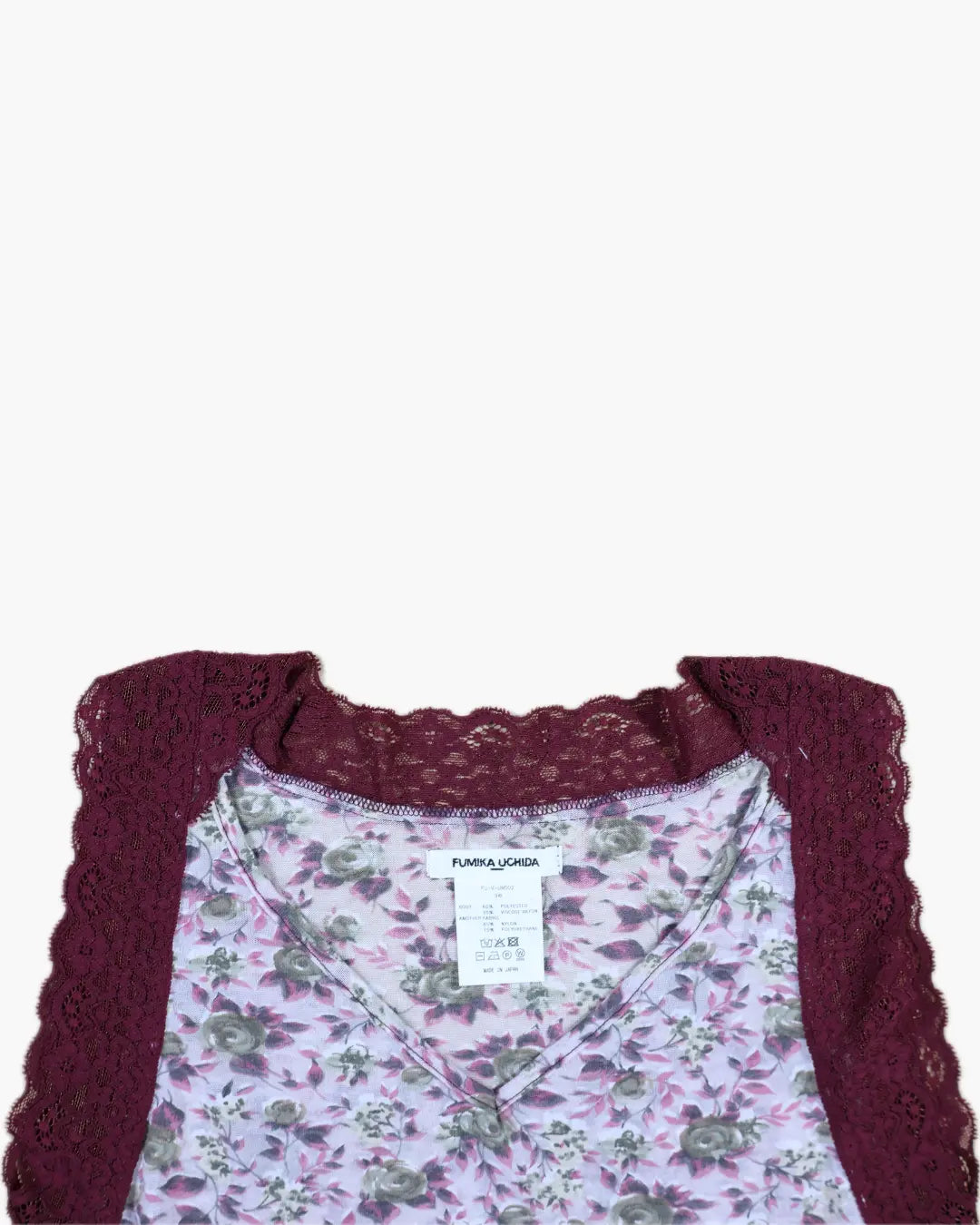 FUMIKA_UCHIDA / FLOWER PRINTED SLEEVELESS TOP / BORDEAUX FUMIKA_UCHIDA 601 | オンラインストア