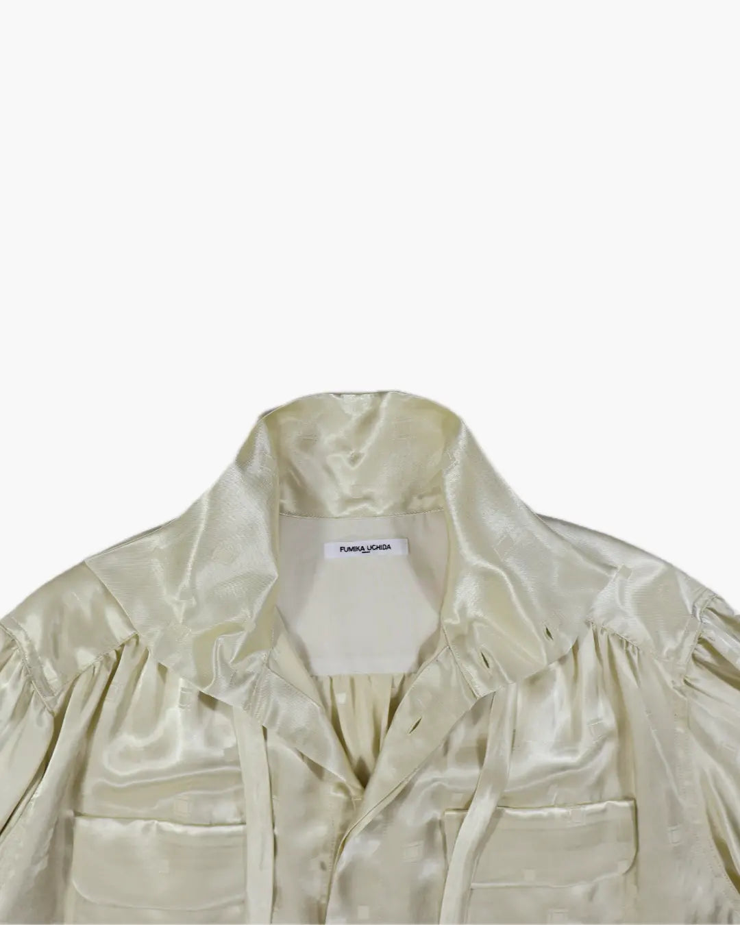 FUMIKA_UCHIDA / GEOMETRIC PATTERN HIGH-NECK SHIRT / PALE YELLOW FUMIKA_UCHIDA 601 | オンラインストア