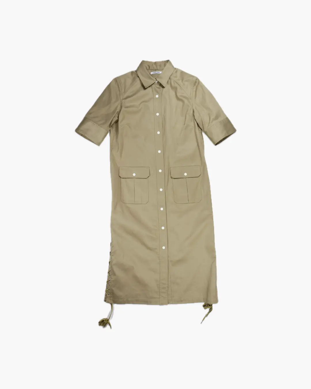 FUMIKA_UCHIDA / TWILL BUTTON-UP SHIRT DRESS / KHAKIBRIGE FUMIKA_UCHIDA 601 | オンラインストア