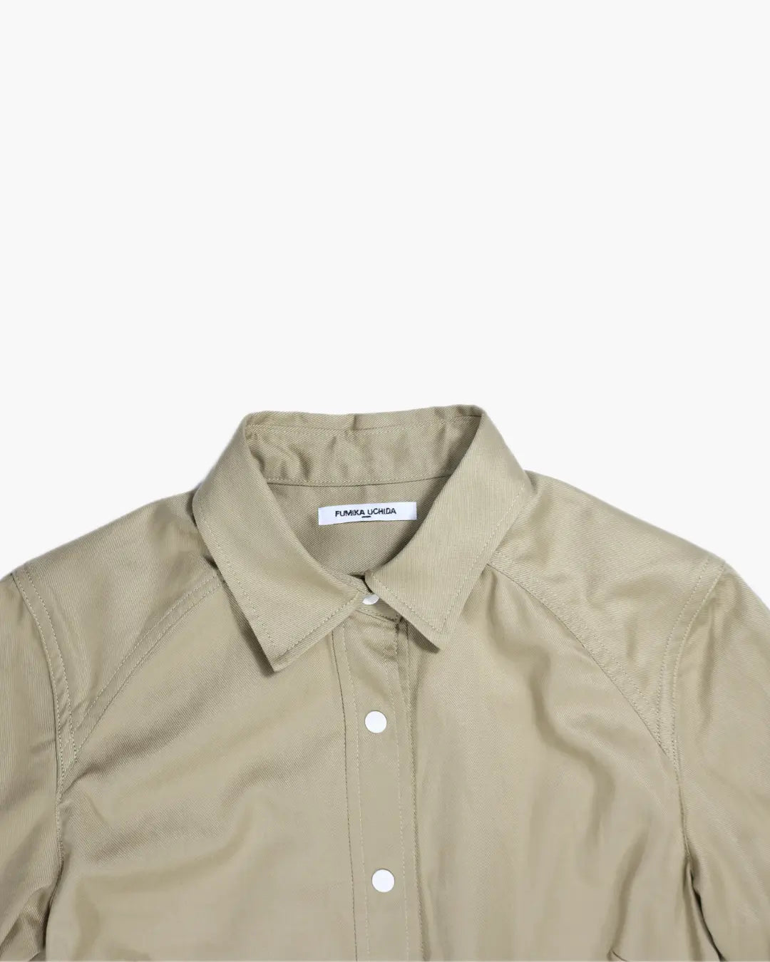 FUMIKA_UCHIDA / TWILL BUTTON-UP SHIRT DRESS / KHAKIBRIGE FUMIKA_UCHIDA 601 | オンラインストア