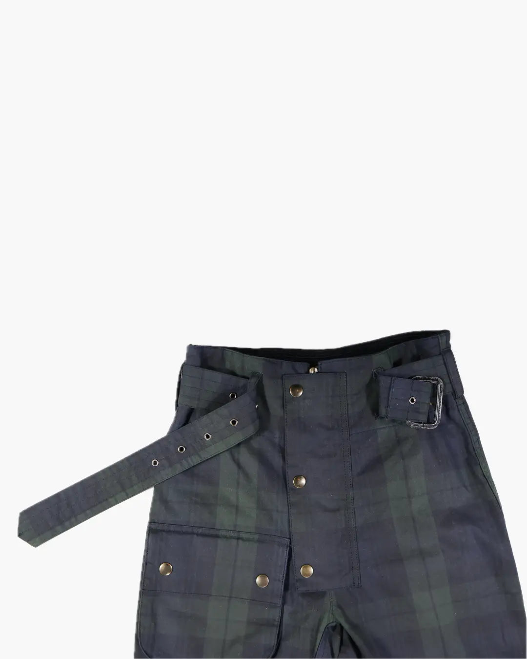 FUMIKA_UCHIDA / OIL TARTAN PLAID BELT PANTS / DARK NAVY FUMIKA_UCHIDA 601 | オンラインストア