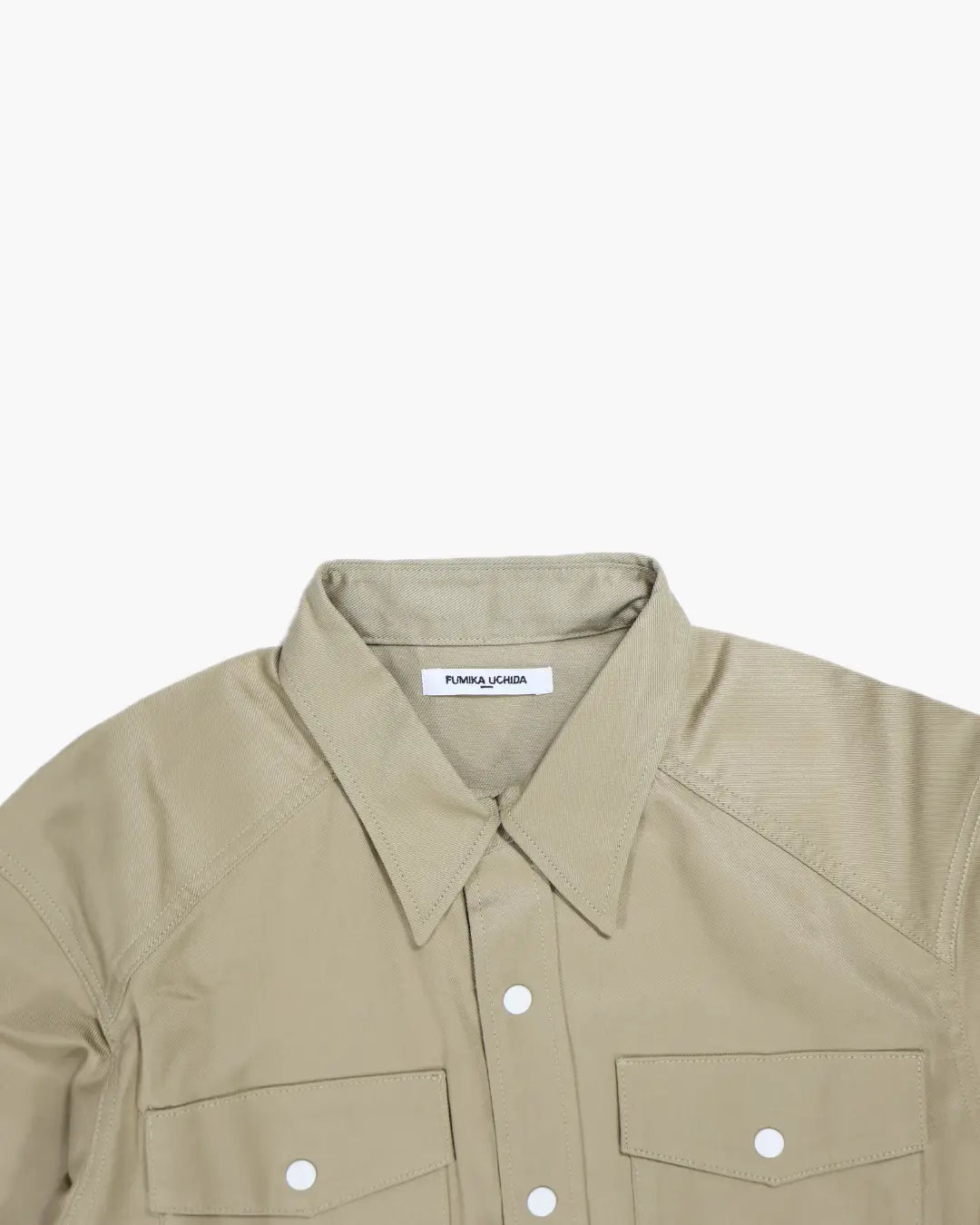 FUMIKA_UCHIDA / TWILL LONG SLEEVE SHIRT / KHAKIBRIGE FUMIKA_UCHIDA 601 | オンラインストア