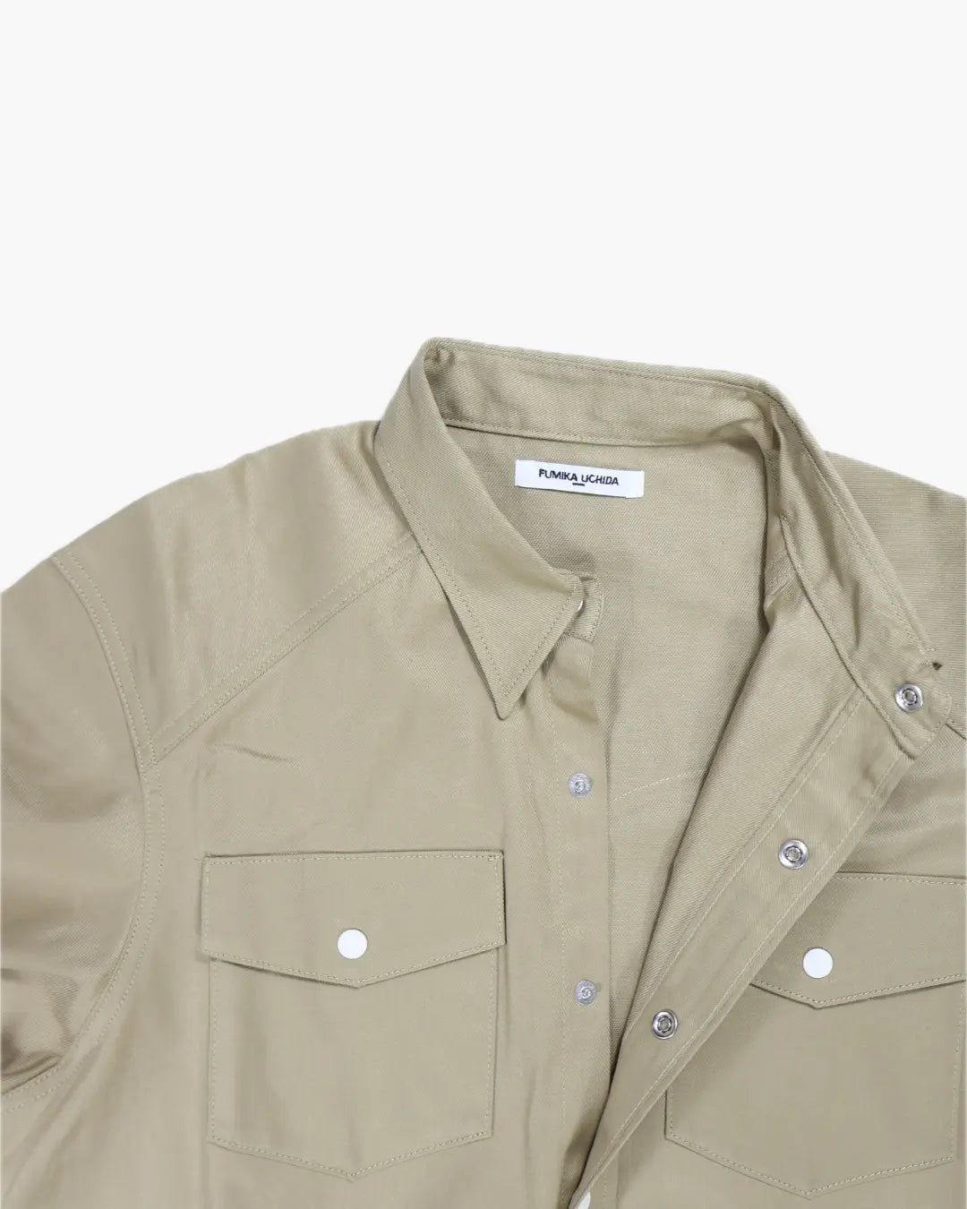FUMIKA_UCHIDA / TWILL LONG SLEEVE SHIRT / KHAKIBRIGE FUMIKA_UCHIDA 601 | オンラインストア