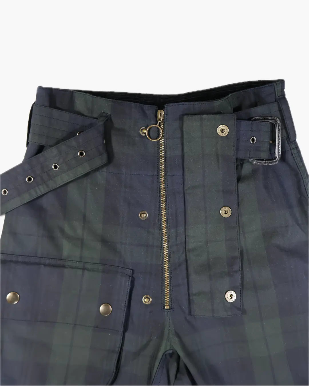 FUMIKA_UCHIDA / OIL TARTAN PLAID BELT PANTS / DARK NAVY FUMIKA_UCHIDA 601 | オンラインストア
