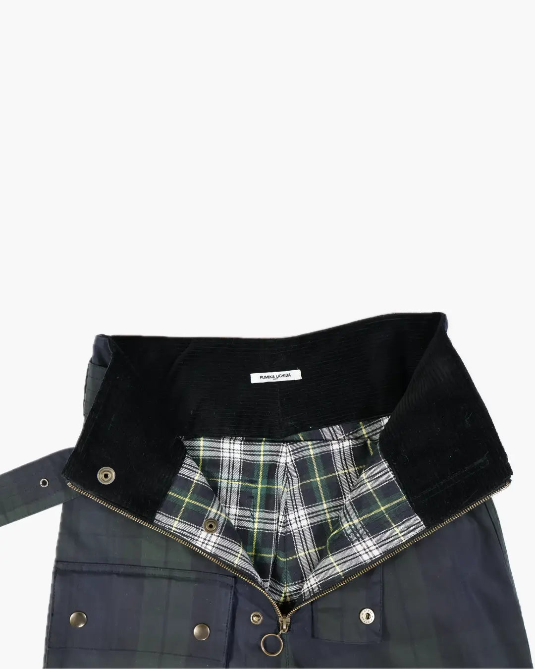 FUMIKA_UCHIDA / OIL TARTAN PLAID BELT PANTS / DARK NAVY FUMIKA_UCHIDA 601 | オンラインストア