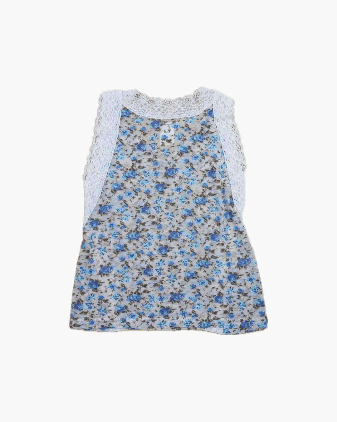 FUMIKA_UCHIDA / FLOWER PRINTED SLEEVELESS TOP / CYAN FUMIKA_UCHIDA 601 | オンラインストア