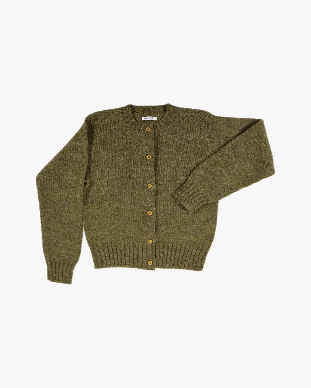 FUMIKA UCHIDA/ SHETLAND CARDIGAN / KHAKI - 601 | 京都ウィメンズ FUMIKA UCHIDA/ SHETLAND CARDIGAN / KHAKI - 601 | 京都ウィメンズ