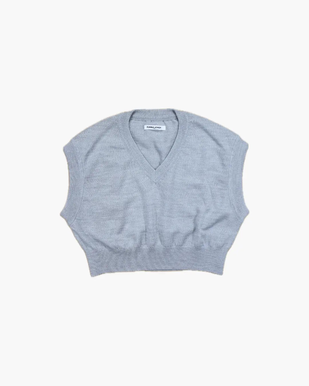 FUMIKA_UCHIDA / KNITTED V-NECK VEST / LIGHT GREY FUMIKA_UCHIDA 601 | オンラインストア