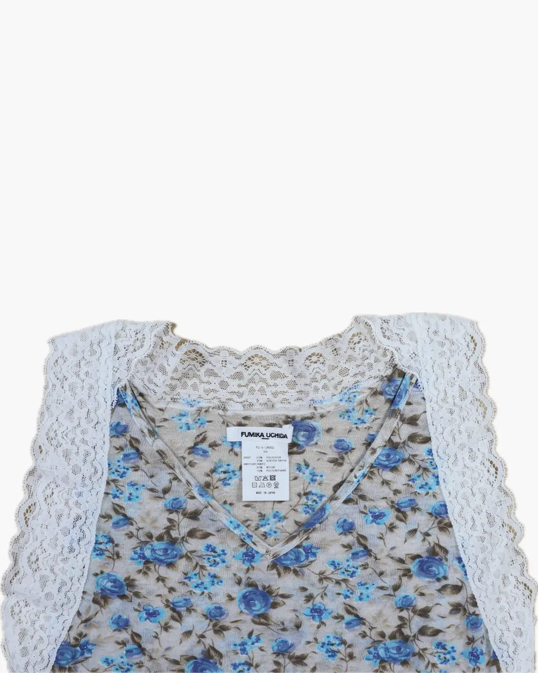 FUMIKA_UCHIDA / FLOWER PRINTED SLEEVELESS TOP / CYAN FUMIKA_UCHIDA 601 | オンラインストア