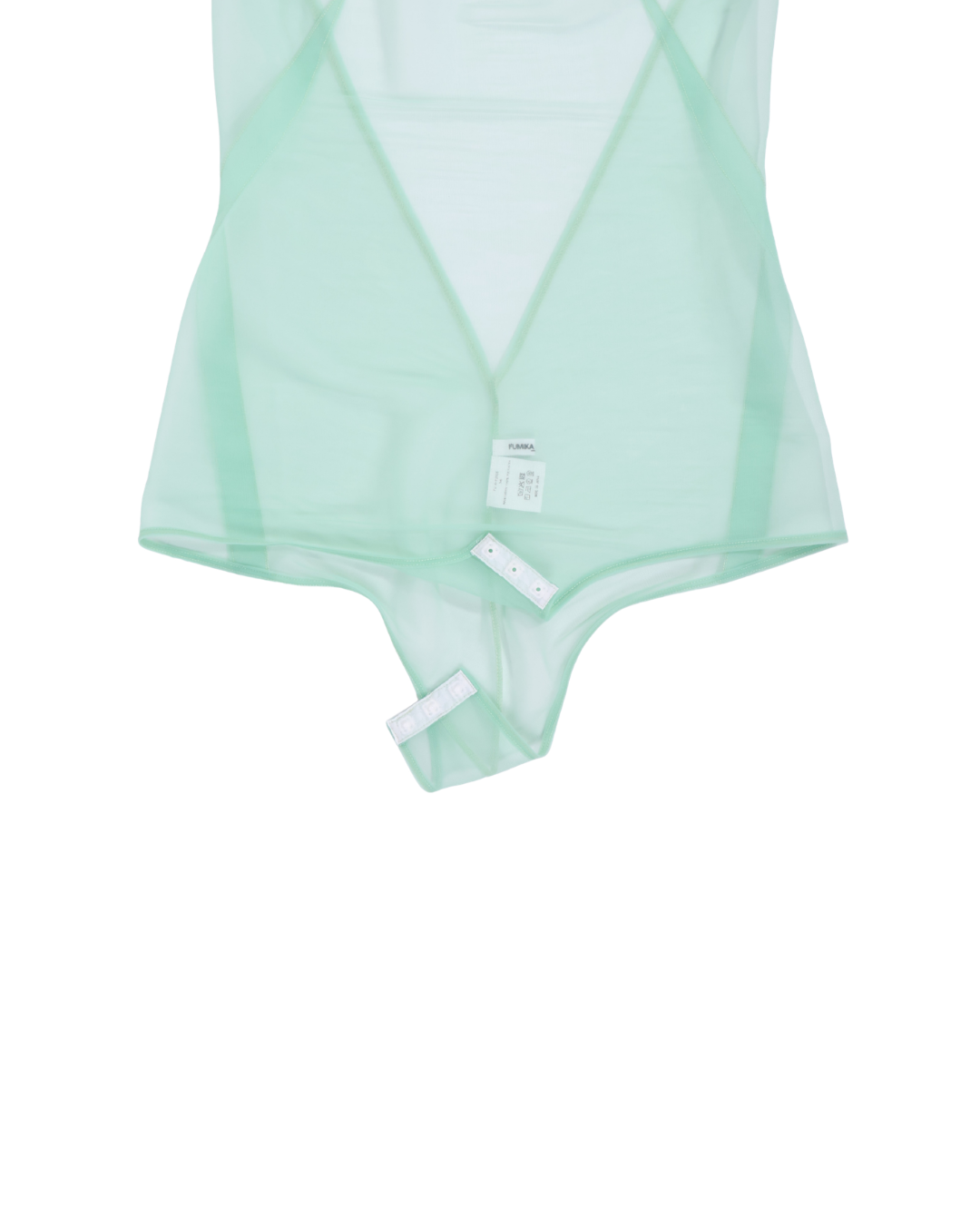 FUMIKA UCHIDA / SHEER BACK OPEN BODYSUIT / PEPPERMINT