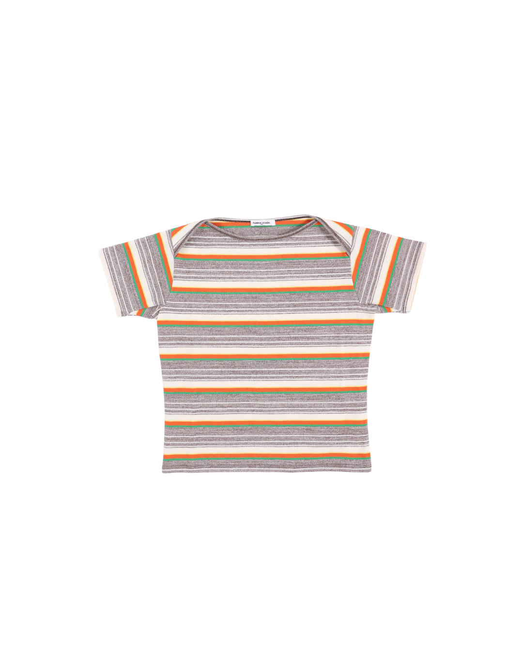 FUMIKA UCHIDA / GRANDRELLE MULTI STRIPE T-SHIRT / BROWN – 601