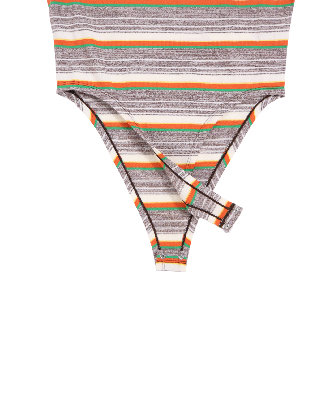 FUMIKA UCHIDA / GRANDRELLE MULTI STRIPE BODYSUIT / BROWN