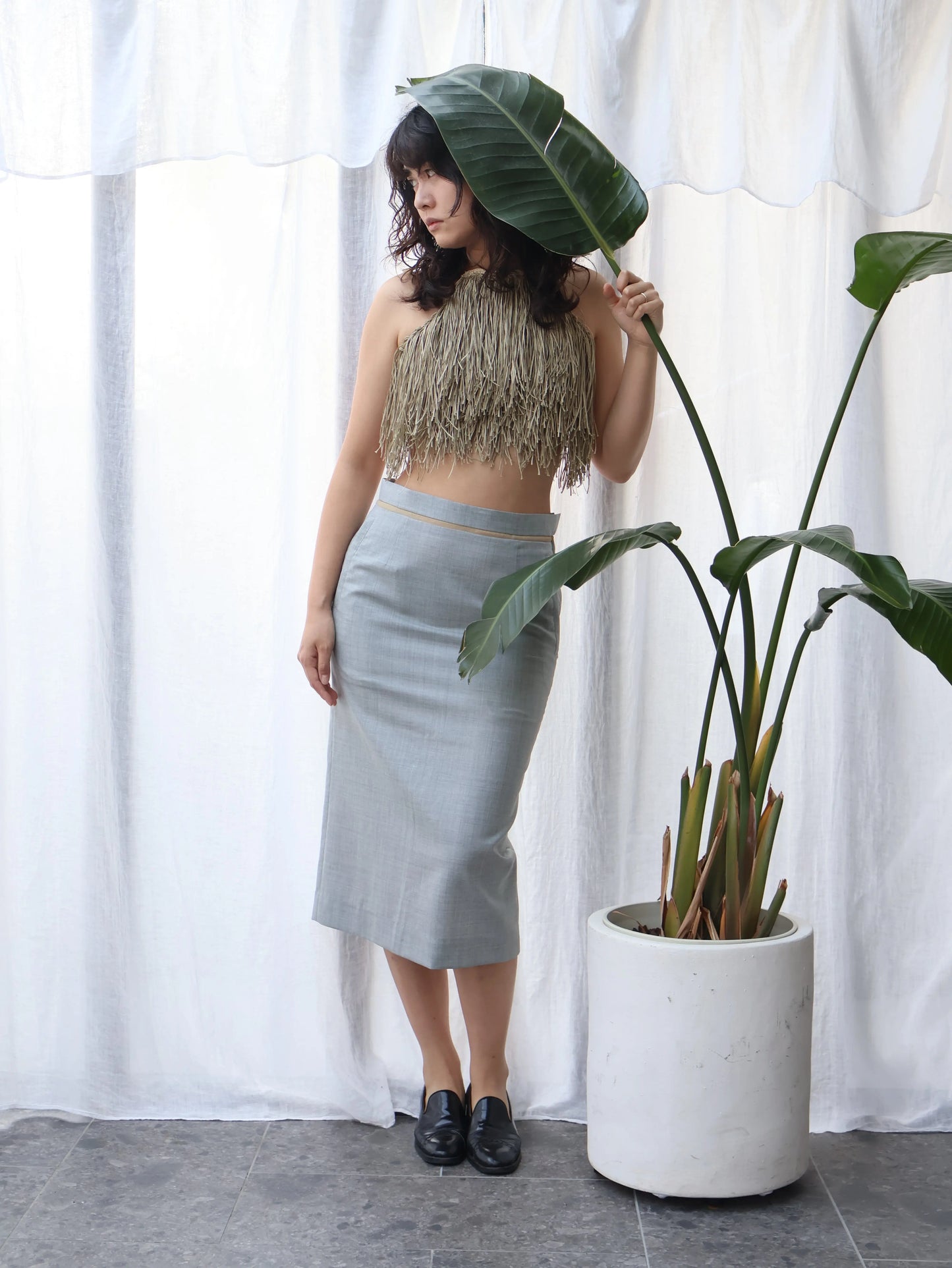 FUMIKA_UCHIDA / FRINGE HALTER TOP / GRASS FUMIKA_UCHIDA 601 | オンラインストア