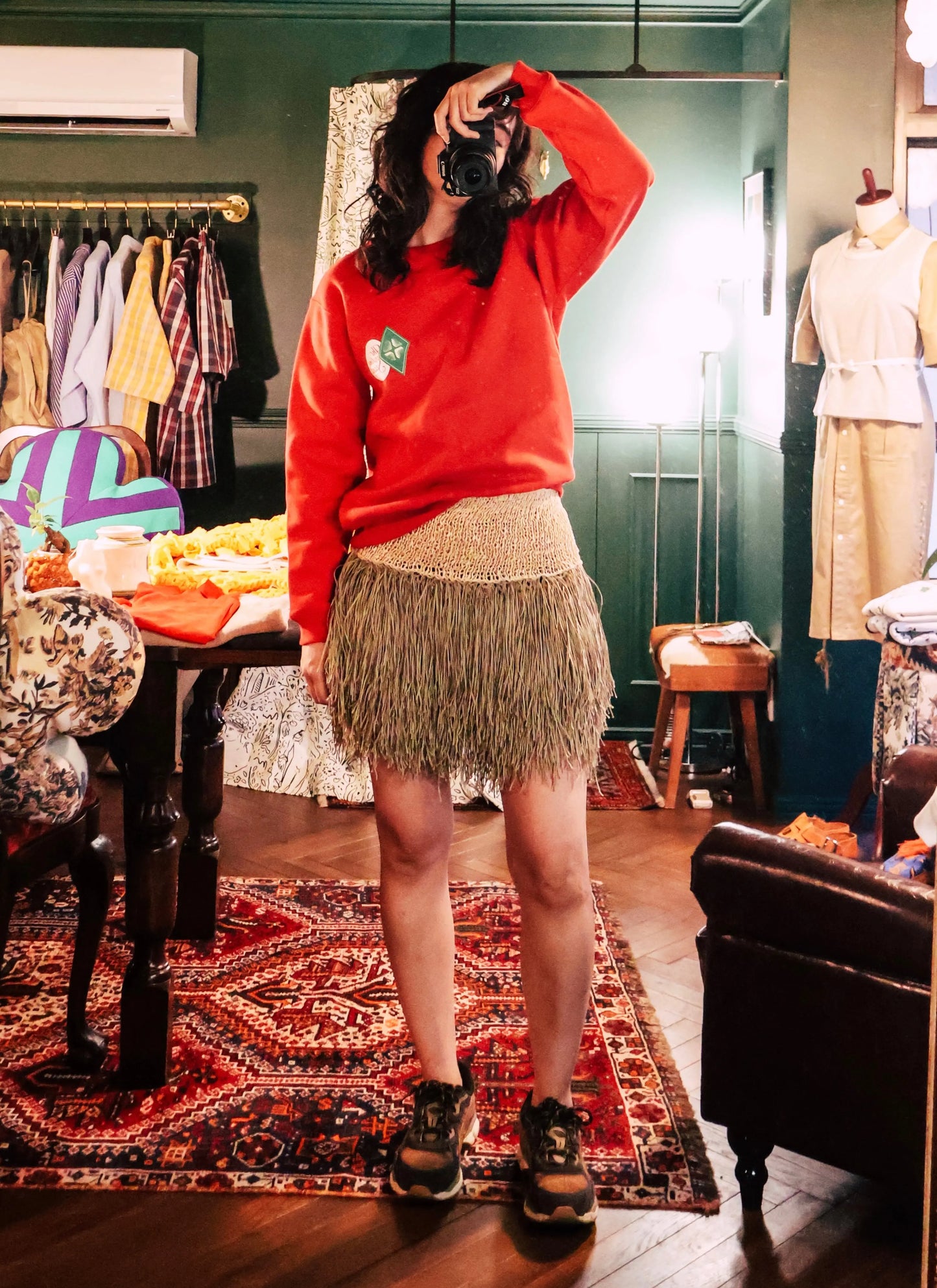 FUMIKA_UCHIDA / FRINGE MINI SKIRT / GRASS FUMIKA_UCHIDA 601 | オンラインストア