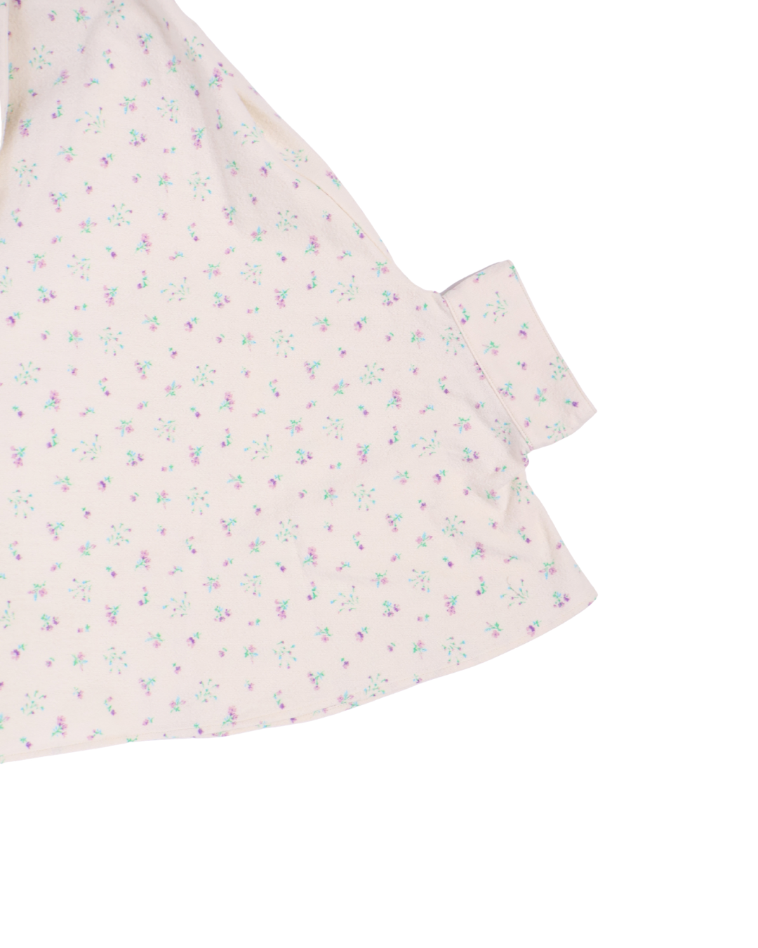 FUMIKA UCHIDA / DOUBLE NAPPED FLANNEL BOW CAPE SHIRT / FLORAL PURPLE