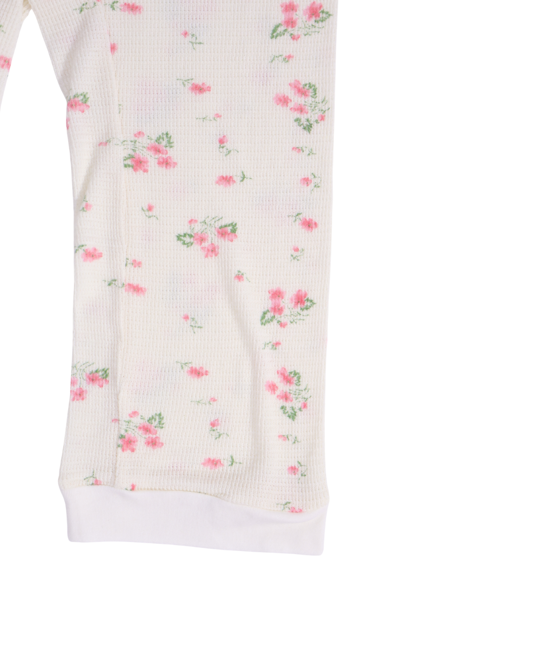 FUMIKA UCHIDA / FLORAL PRINT WAFFLE CROPPED PANTS / IVORY