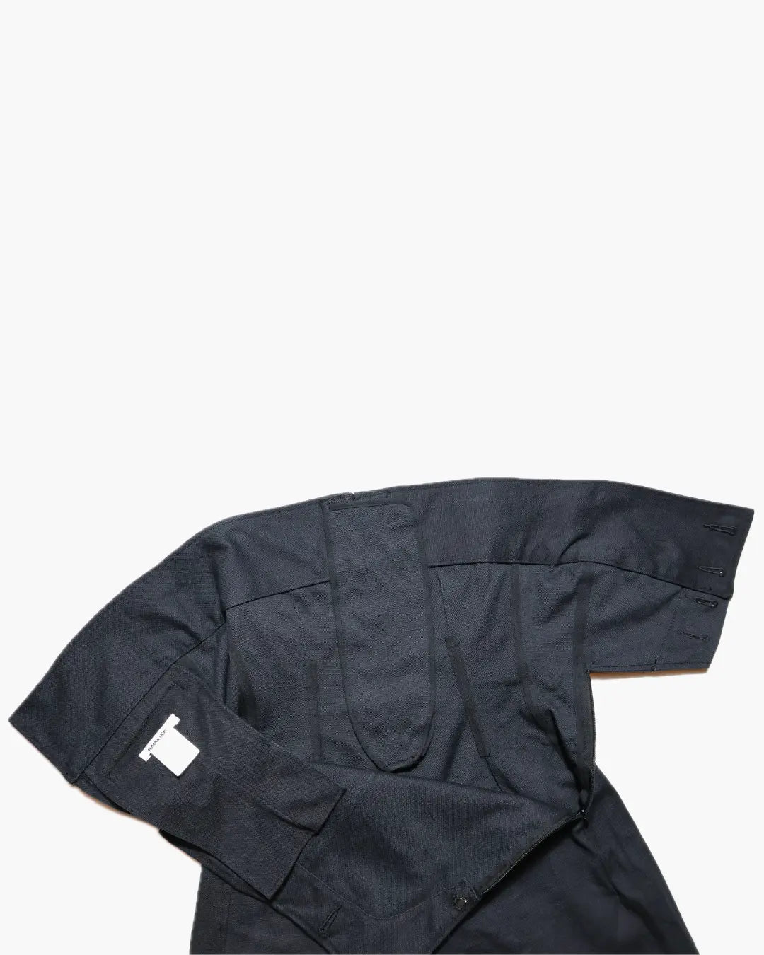FUMIKA_UCHIDA / CANVAS LACE-UP BARE JUMPSUIT / BLACK - 601 | 京都ウィメンズセレクトショップ