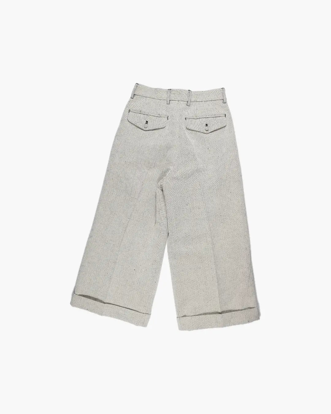 FUMIKA_UCHIDA / CHABRAY 3-TUCK GAUCHO / OFFWHITE/BLK - 601 | 京都ウィメンズセレクトショップ