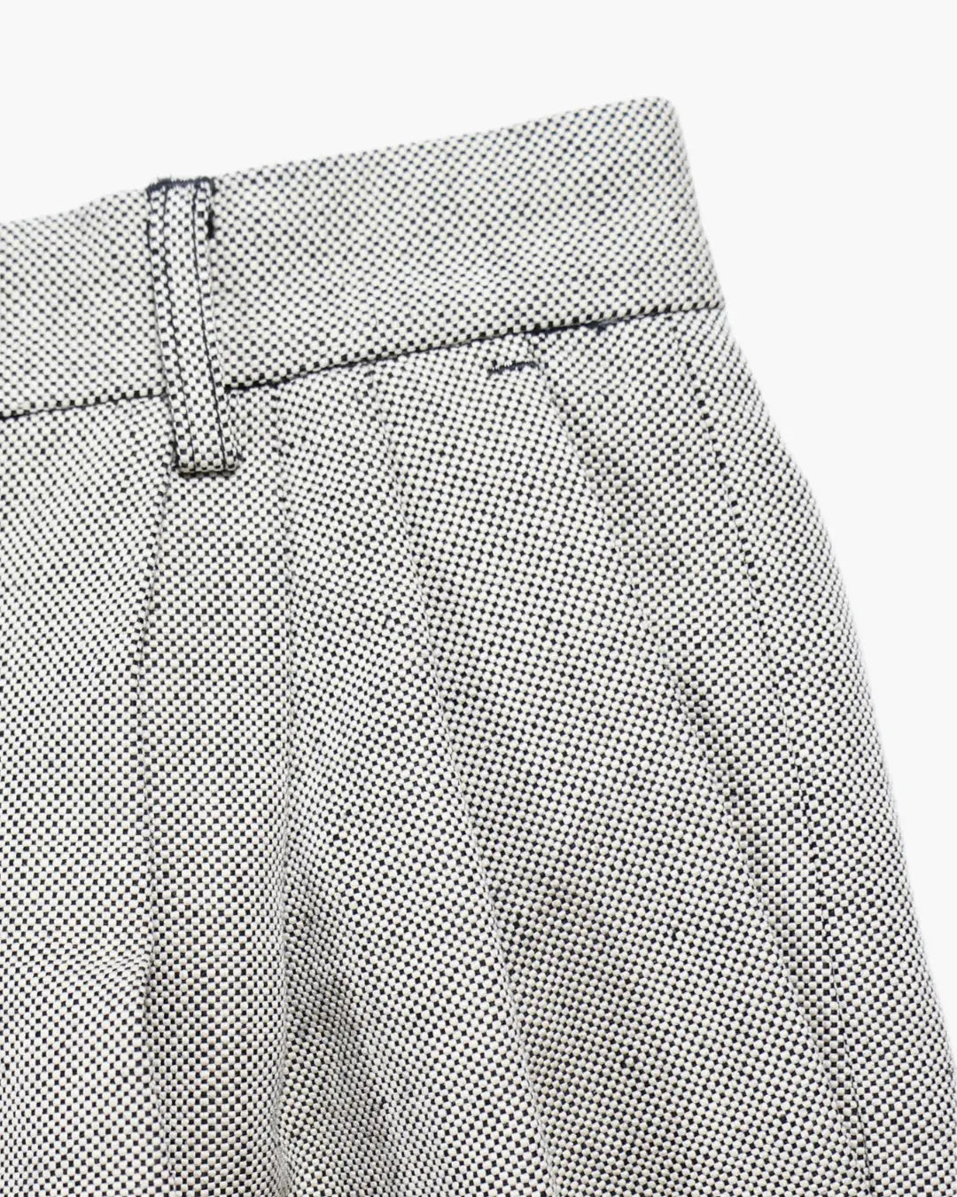 FUMIKA_UCHIDA / CHABRAY 3-TUCK GAUCHO / OFFWHITE/BLK - 601 | 京都ウィメンズセレクトショップ