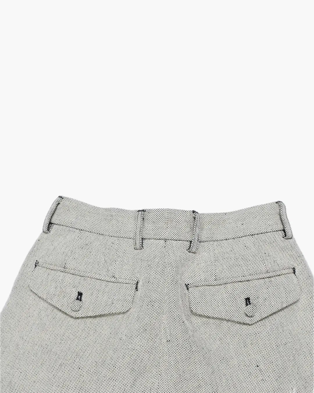 FUMIKA_UCHIDA / CHABRAY 3-TUCK GAUCHO / OFFWHITE/BLK - 601 | 京都ウィメンズセレクトショップ