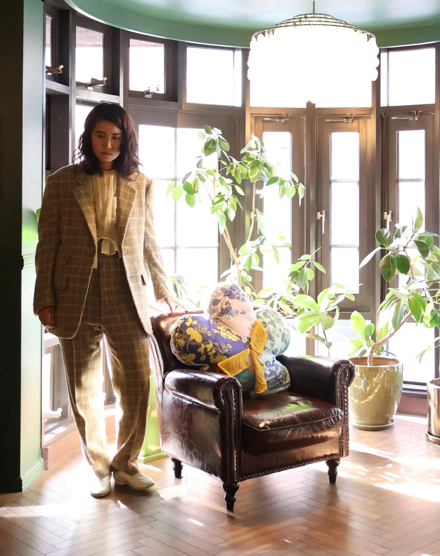 FUMIKA_UCHIDA / PLAID TWEED NOTCHED LAPEL JACKET / PLAID BEIGE FUMIKA_UCHIDA 601 | オンラインストア