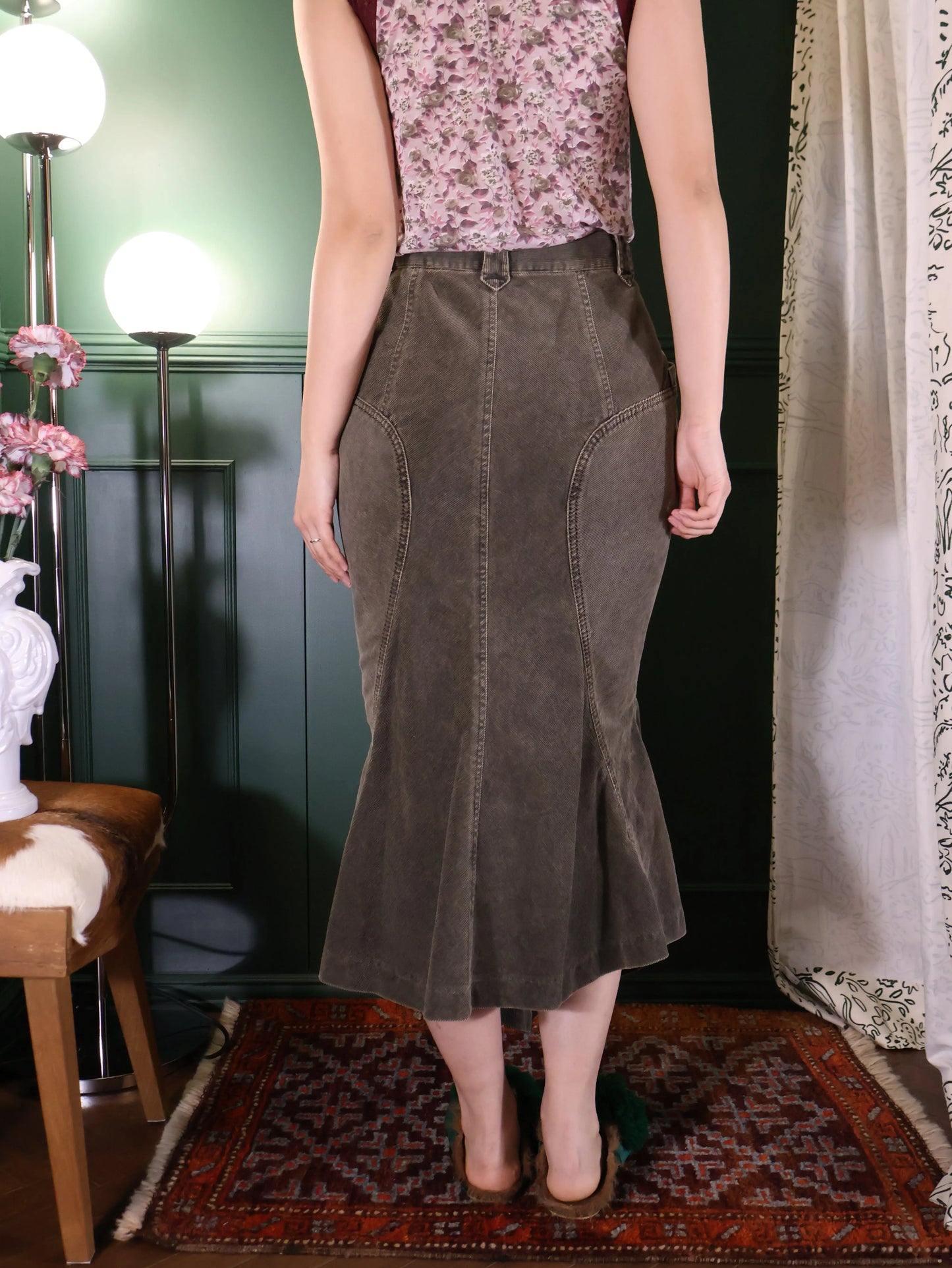 FUMIKA_UCHIDA / CORDUROY IRREGULAR HEM SKIRT / BROWN FUMIKA_UCHIDA 601 | オンラインストア