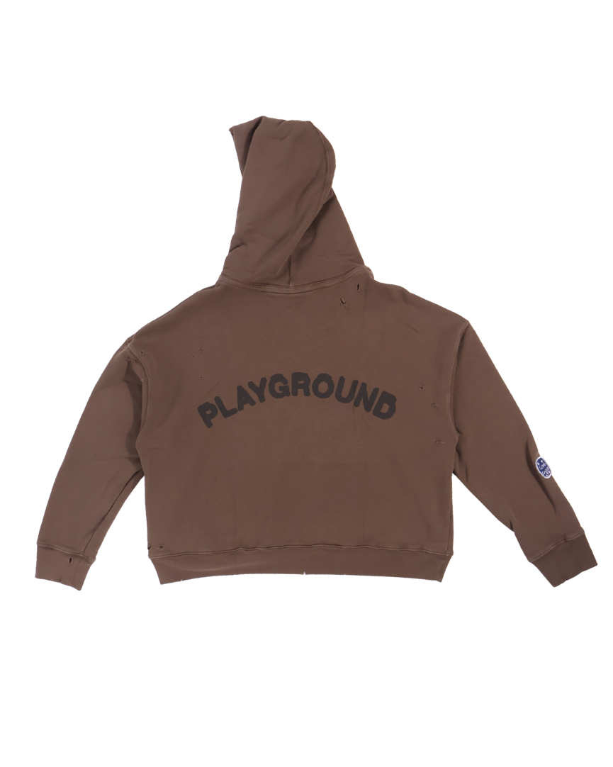 Song for the Mute / PLAYGROUND RELAXED HOODIE / OVERDYE BROWN