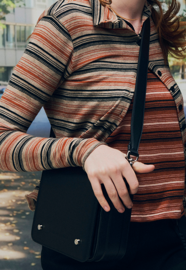 Song for the Mute / LONG SLEEVE BUTTON UP CARDIGAN / TAUPE MULTI