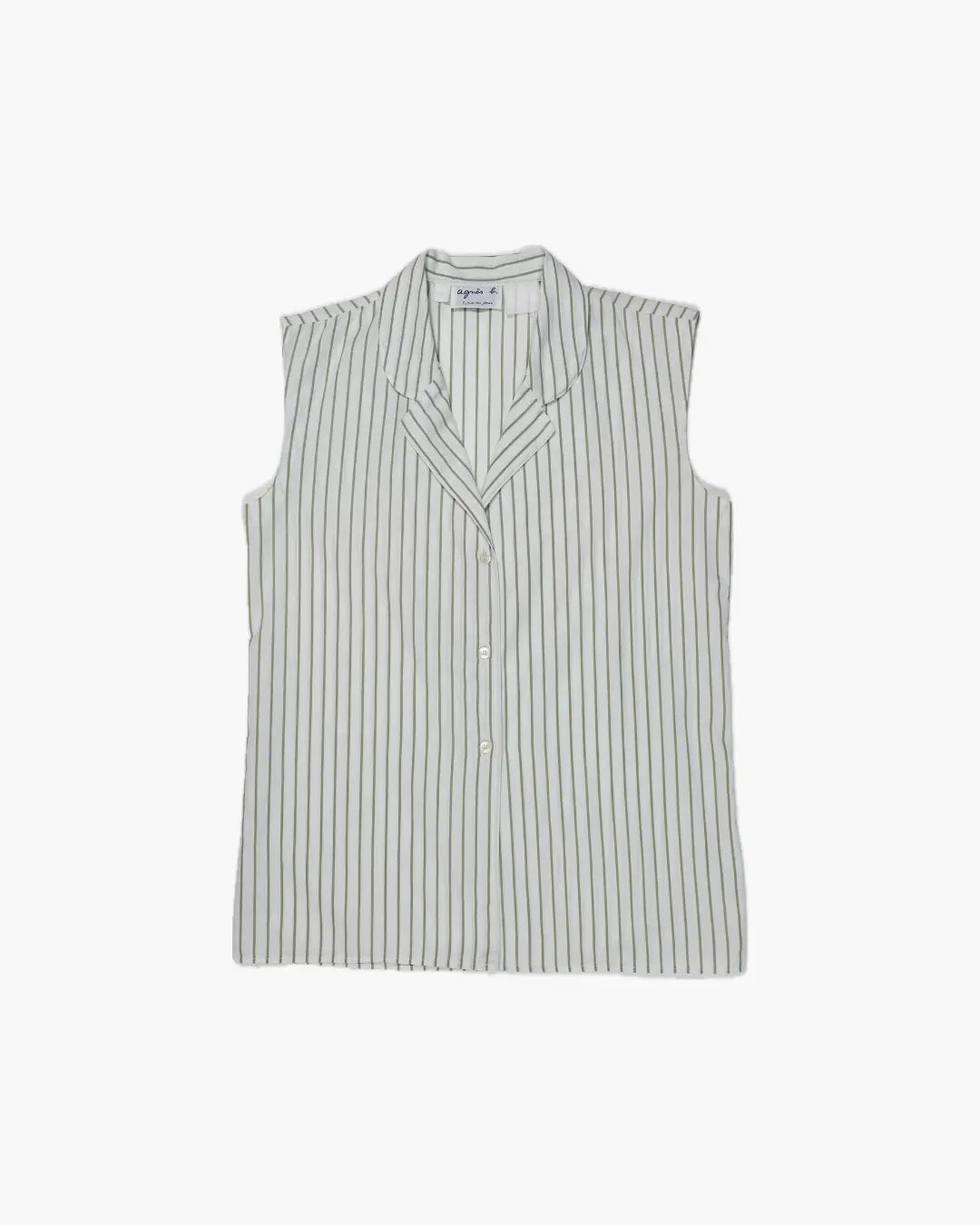 OPEN-COLLARED SLEEVELESS SHIRTS by agnès b. - 601 | 京都ウィメンズセレクトショップ