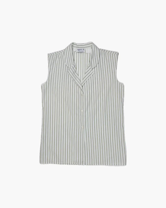 OPEN-COLLARED SLEEVELESS SHIRTS by agnès b. - 601 | 京都ウィメンズセレクトショップ