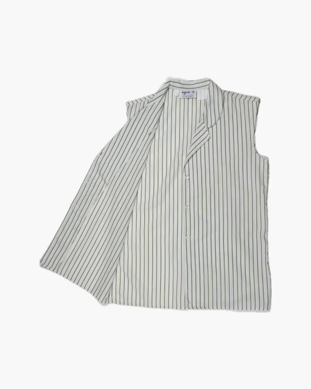 OPEN-COLLARED SLEEVELESS SHIRTS by agnès b. - 601 | 京都ウィメンズセレクトショップ