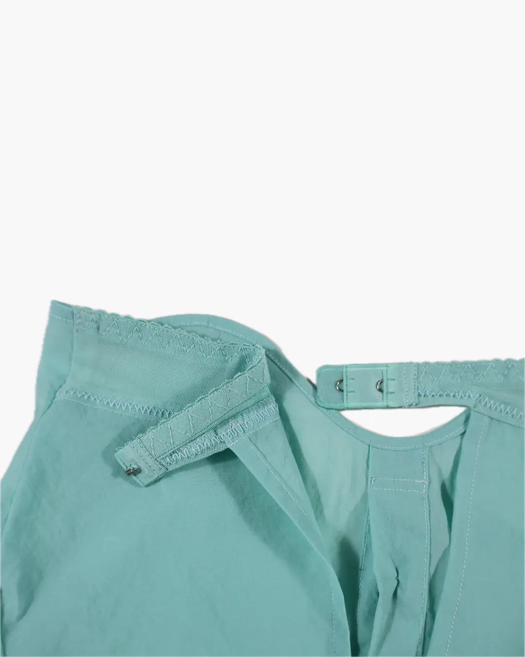 FUMIKA_UCHIDA / STRETCH TAFFETA LAYERD BRA TOP SHIRTS / PALE AQUA - 601 | 京都ウィメンズセレクトショップ