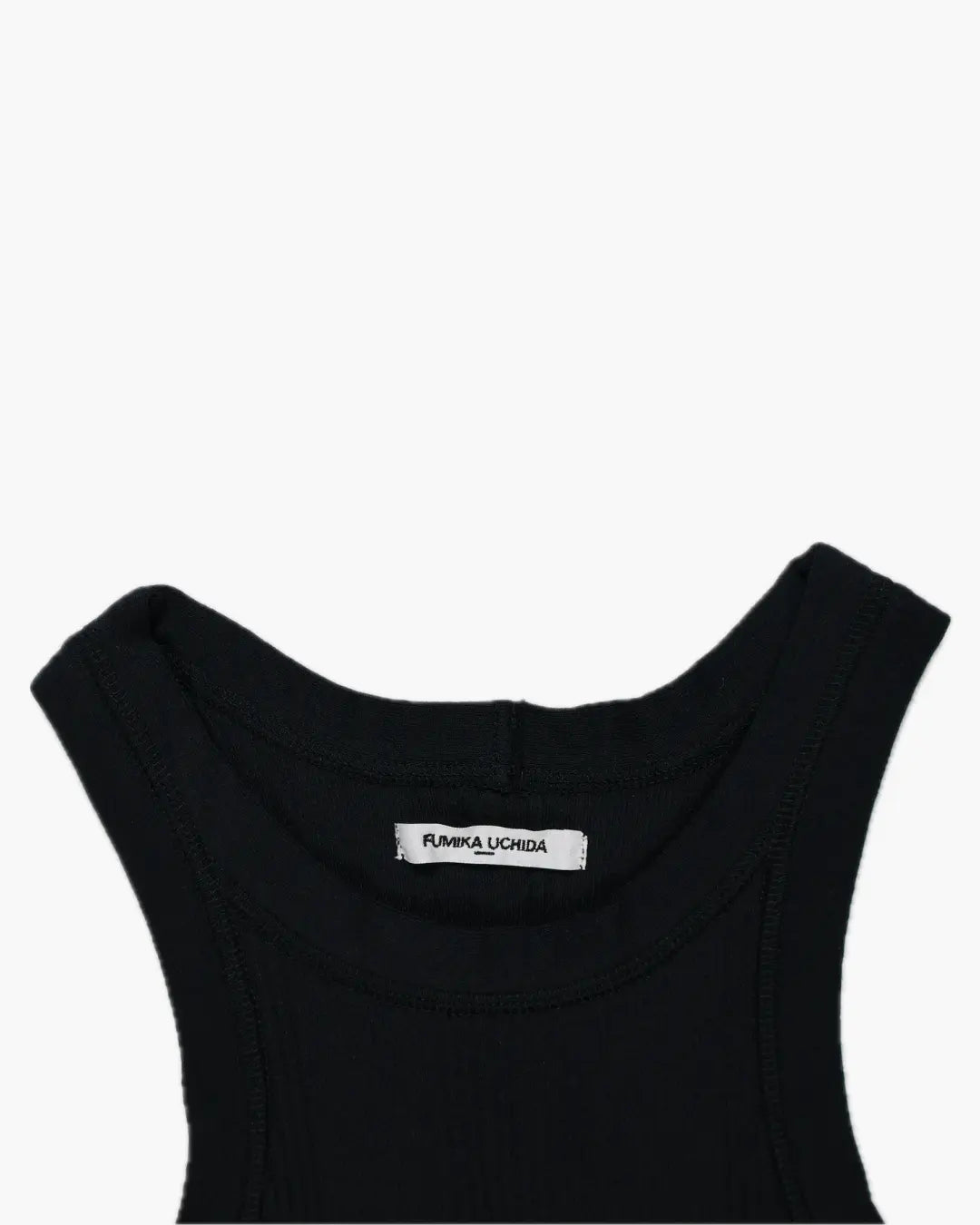 FUMIKA_UCHIDA / NEEDLE DRAWING TANK TOP / BLACK - 601 